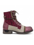 Ankle boot in a mix of materials for autumn and winter