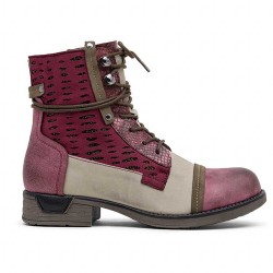 Ankle boot in a mix of materials for autumn and winter