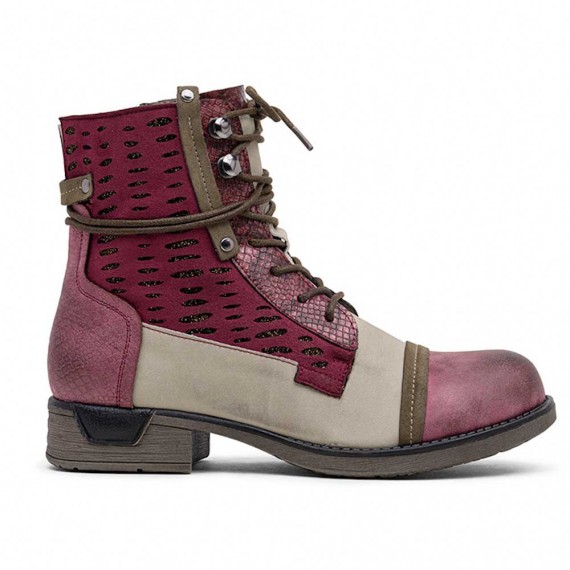 Ankle boot in a mix of materials for autumn and winter