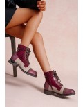 Ankle boot in a mix of materials for autumn and winter
