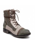 Ankle boot in a mix of materials for autumn and winter