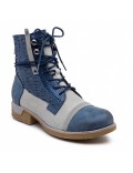Ankle boot in a mix of materials for autumn and winter