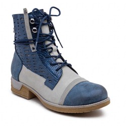 Ankle boot in a mix of materials for autumn and winter