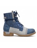 Ankle boot in a mix of materials for autumn and winter