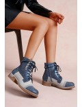 Ankle boot in a mix of materials for autumn and winter
