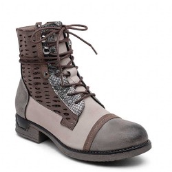 Ankle boot in a mix of materials for autumn and winter