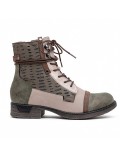 Ankle boot in a mix of materials for autumn and winter