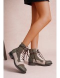 Ankle boot in a mix of materials for autumn and winter