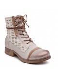 Ankle boot in a mix of materials for autumn and winter
