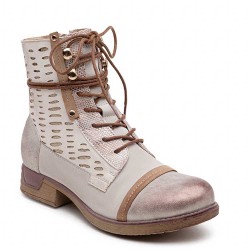 Ankle boot in a mix of materials for autumn and winter
