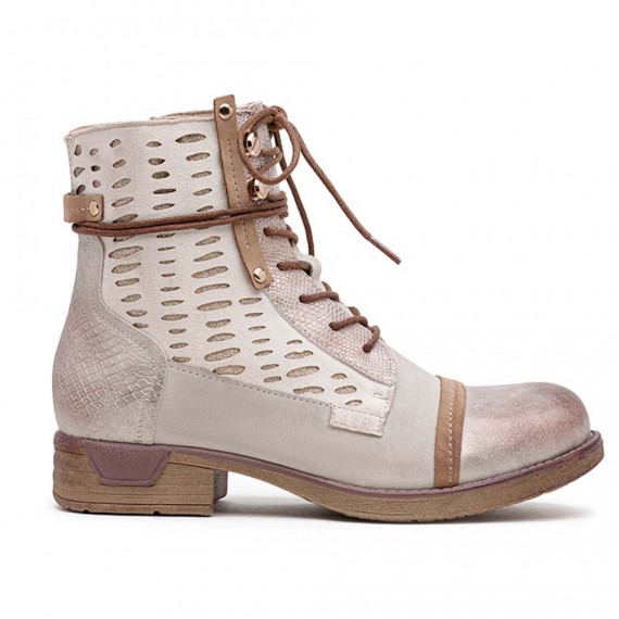 Ankle boot in a mix of materials for autumn and winter