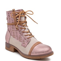 Ankle boot in a mix of materials for autumn and winter