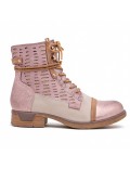 Ankle boot in a mix of materials for autumn and winter