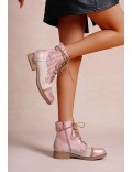 Ankle boot in a mix of materials for autumn and winter