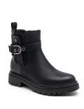 Ankle boot in a mix of materials for autumn and winter
