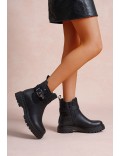 Ankle boot in a mix of materials for autumn and winter