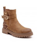 Ankle boot in a mix of materials for autumn and winter