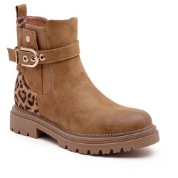 Ankle boot in a mix of materials for autumn and winter