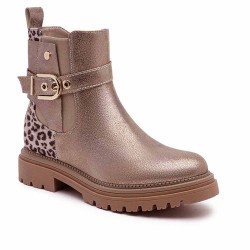 Ankle boot in a mix of materials for autumn and winter