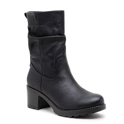 Ankle boot in a mix of materials for autumn and winter