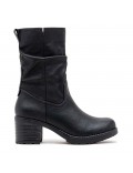 Ankle boot in a mix of materials for autumn and winter