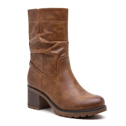 Ankle boot in a mix of materials for autumn and winter
