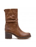 Ankle boot in a mix of materials for autumn and winter
