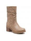 Ankle boot in a mix of materials for autumn and winter