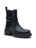 Ankle boot in a mix of materials for autumn and winter