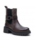 Ankle boot in a mix of materials for autumn and winter