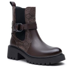 Ankle boot in a mix of materials for autumn and winter