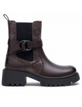 Ankle boot in a mix of materials for autumn and winter