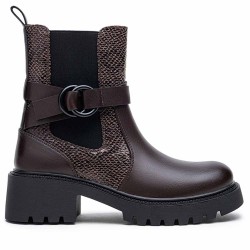 Ankle boot in a mix of materials for autumn and winter