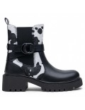 Ankle boot in a mix of materials for autumn and winter