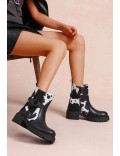 Ankle boot in a mix of materials for autumn and winter