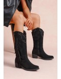 Botte en simili daim