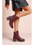Ankle boot in a mix of materials for autumn and winter