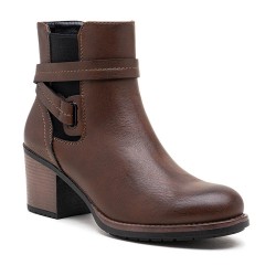 Ankle boot in a mix of materials for autumn and winter