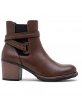 Ankle boot in a mix of materials for autumn and winter