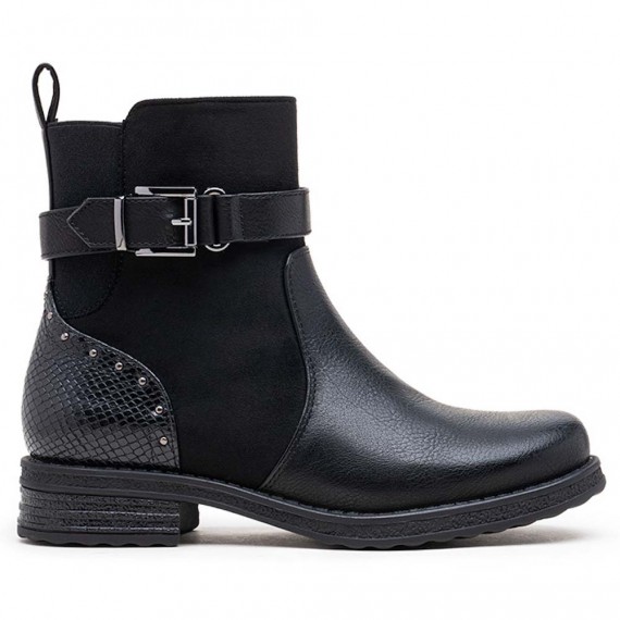 Ankle boot in a mix of materials for autumn and winter