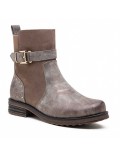 Ankle boot in a mix of materials for autumn and winter
