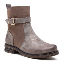 Ankle boot in a mix of materials for autumn and winter