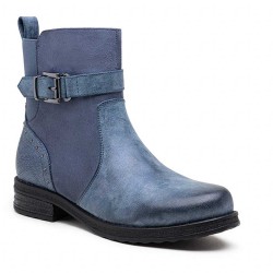 Ankle boot in a mix of materials for autumn and winter