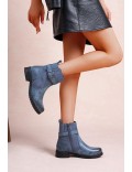 Ankle boot in a mix of materials for autumn and winter