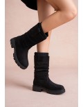 botas de piel sintética