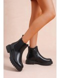 Ankle boot in a mix of materials for autumn and winter
