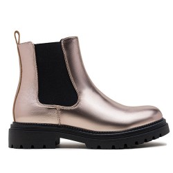 Ankle boot in a mix of materials for autumn and winter