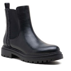 Ankle boot in a mix of materials for autumn and winter