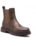 Ankle boot in a mix of materials for autumn and winter