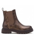 Ankle boot in a mix of materials for autumn and winter